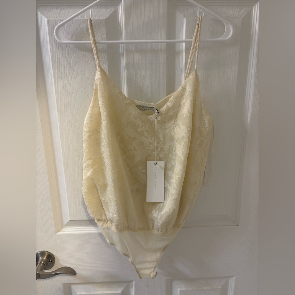Lush Cream‎ Lace Bodysuit- NWT
